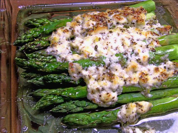 Asparagus With Basil-Parmesan Butter. Photo by Rita~