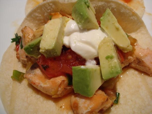 Amazing Salmon Tacos. Photo by Starrynews