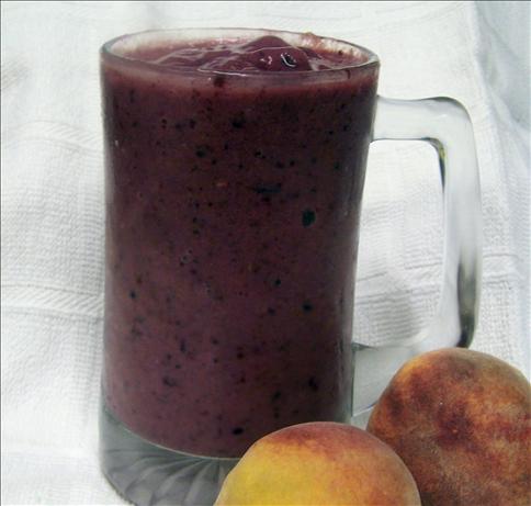 Purple Power Blackberry Peach Smoothie. Photo by PaulaG