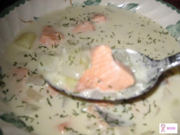 Cream of Salmon Soup. Photo by Halcyon Eve