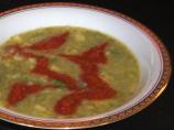 Asparagus and Yukon Gold Potato Soup With Roasted Tomatoes (Spar