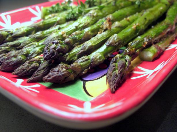 Thyme Roasted Asparagus. Photo by JustJanS
