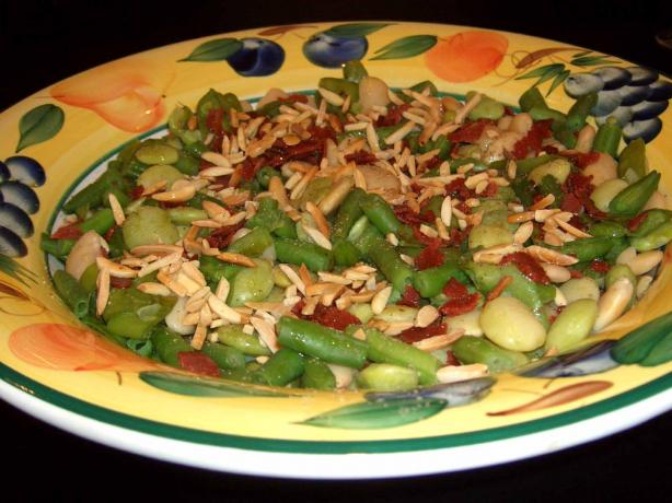 Mixed Beans With Bacon and Almonds. Photo by mersaydees
