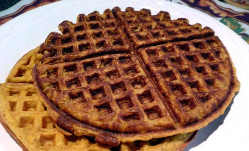 Wonderful Pumpkin Waffles. Photo by Mikekey