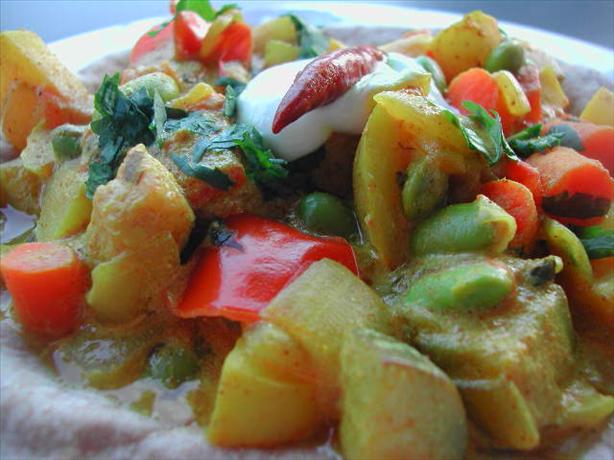 Curried Mixed Vegetables. Photo by Kumquat the Cat's friend