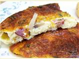 Canadian Bacon and Cheddar Cheese Flan