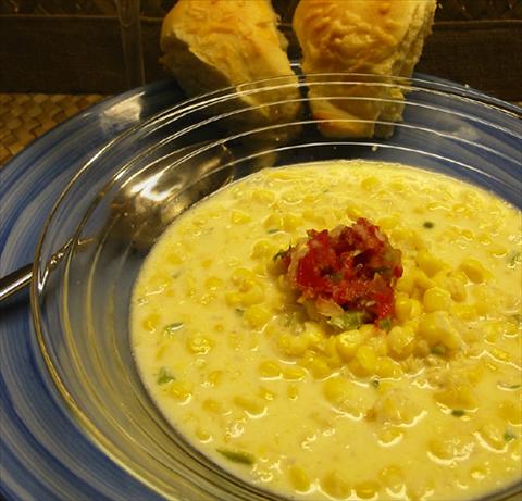 Fresh Corn Soup. Photo by Caroline Cooks