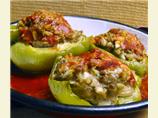 Parmesan Beef Stuffed Bell Peppers
