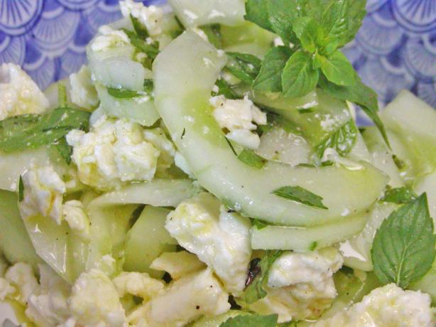 Cucumber With Feta Cheese and Mint. Photo by Rita~