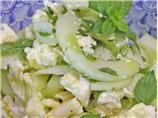 Cucumber With Feta Cheese and Mint