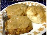 Turkey and Dressing Patties With Gravy