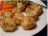 Parmesan Breaded Scallops With Lemon Garnish