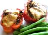 Ground Beef Stuffed Green Bell Peppers With Cheese