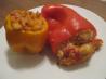 Ground Beef Stuffed Green Bell Peppers With Cheese