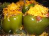 Ground Beef Stuffed Green Bell Peppers With Cheese