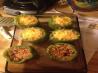 Ground Beef Stuffed Green Bell Peppers With Cheese
