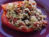 Ground Beef Stuffed Green Bell Peppers With Cheese
