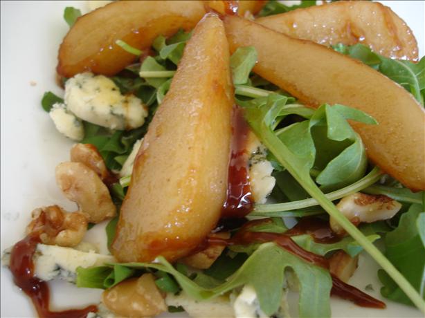 Caramelised Pear and Rocket (Arugula) Salad With Blue Cheese. Photo by ~jus~
