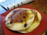 Buttermilk Sour Cream Blueberry Pancakes. Recipe by Kittencalskitchen