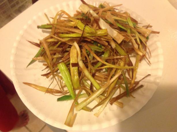 Fried Leeks (Garnish). Photo by Tuesdayfortoday