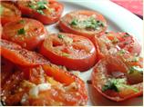 Fried Tomatoes With Garlic (Banadoora Maqliya Ma' Thoom)