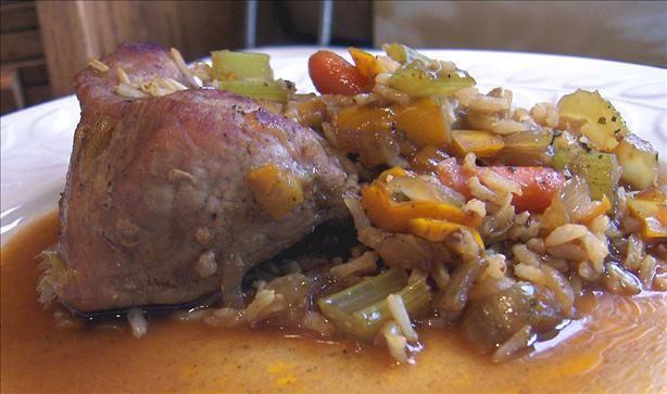 Cajun Pork Chops And Rice. Photo by Derf