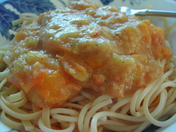 Yellow Tomato Pasta Sauce. Photo by Kumquat the Cat's friend