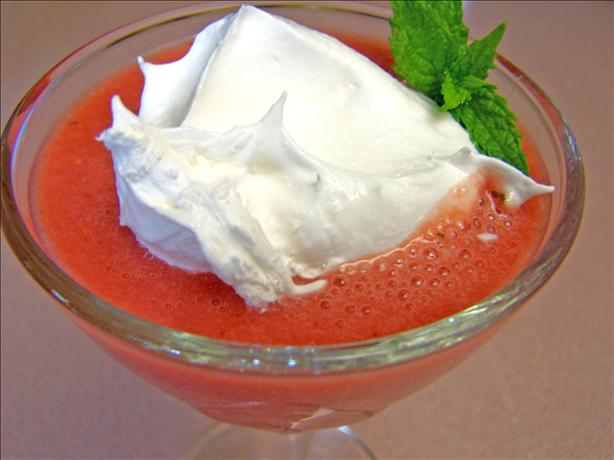 Champagne Infused Strawberry Soup. Photo by Rita~
