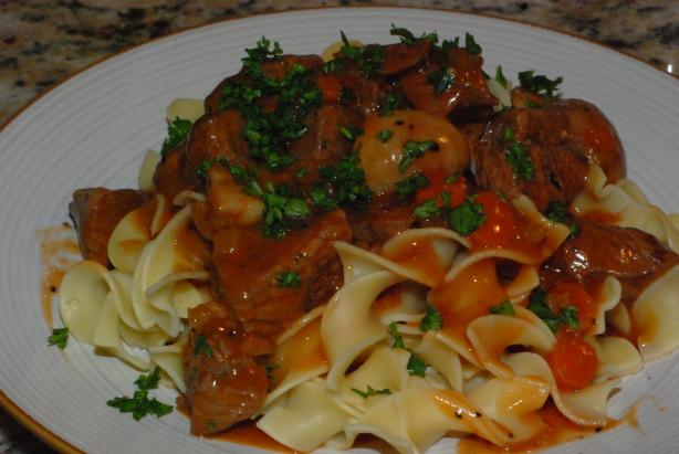 Beef in Red Wine Mushroom Sauce. Photo by carmenskitchen