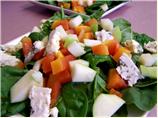 Spinach-Apple Salad With Roquefort Cheese