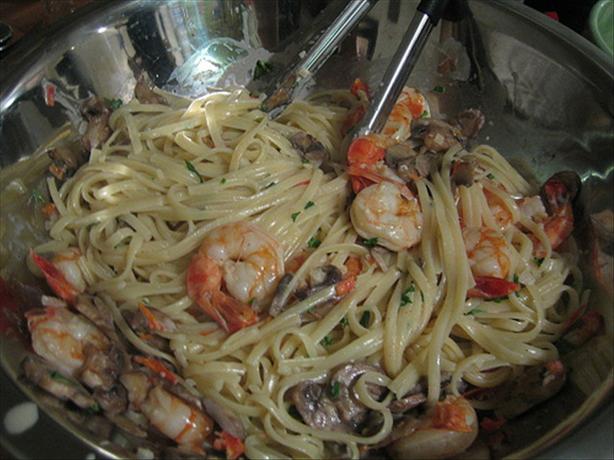 Champagne Shrimp and Pasta. Photo by sfrunner