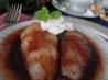 Luscious Pears in Raspberry Sauce