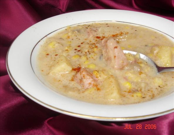 Ham, Corn, and Potato Chowder. Photo by lets.eat