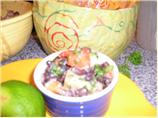 Malanga, Black Bean and Pepper Salad