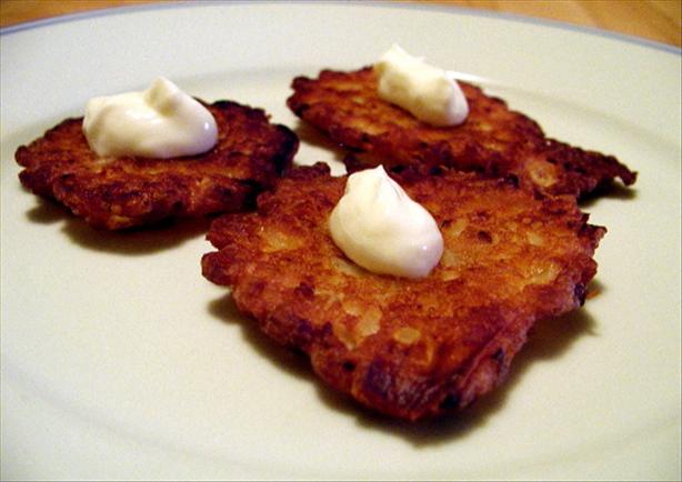 Kittencal's Onion Patties/Latkes. Photo by Mrs Goodall