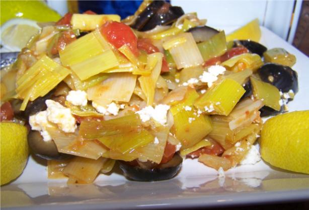 Leeks With Olives and Feta. Photo by wicked cook 46