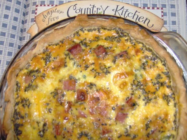 Cheesy Ham Quiche. Photo by out of here