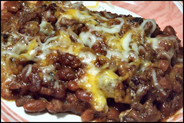 Kittencal's Baked Beans and Ground Beef Casserole. Photo by NcMysteryShopper