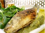 Roasted Sea Bass With Caper Sauce