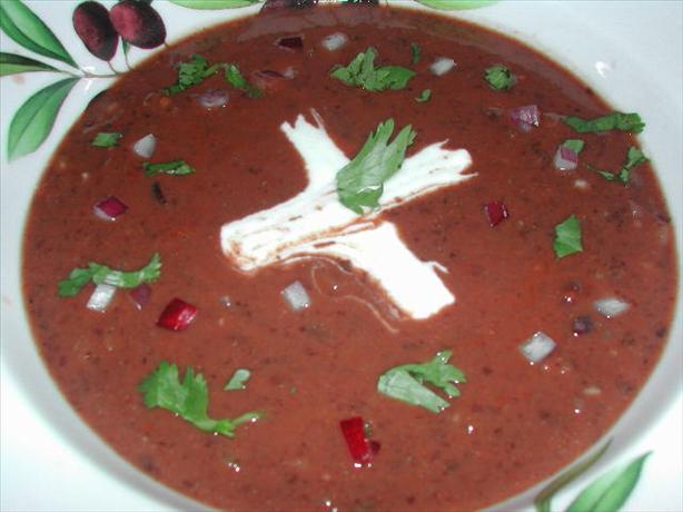 Black Bean Soup (Sopa De Frijoles Negros). Photo by Kumquat the Cat's friend