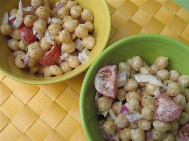 Chickpea and Tahini Salad. Photo by Redsie
