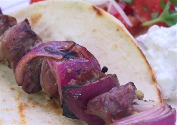 Greek Lamb Kebabs. Photo by MathMom.calif