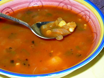 Mexican Poblano Soup With Broth. Photo by justcallmetoni