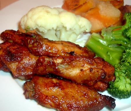 Sticky BBQ Chicken Wings. Photo by Bergy