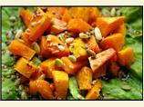 Roasted Pumpkin (Or Winter Squash) on Lamb's Lettuce