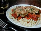 Roasted Red Pepper Puree W/ Prosciutto and Linguine