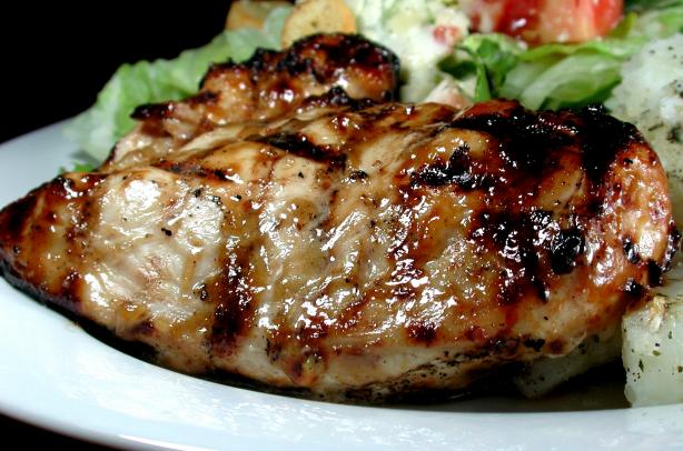 Grilled Chicken Breast With Barbecue Glaze. Photo by Chef floWer