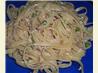 15 Minute Shrimp Carbonara Fettuccine. Recipe by looneytunesfan