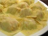 Shrimp Ravioli With Basil Cream Sauce