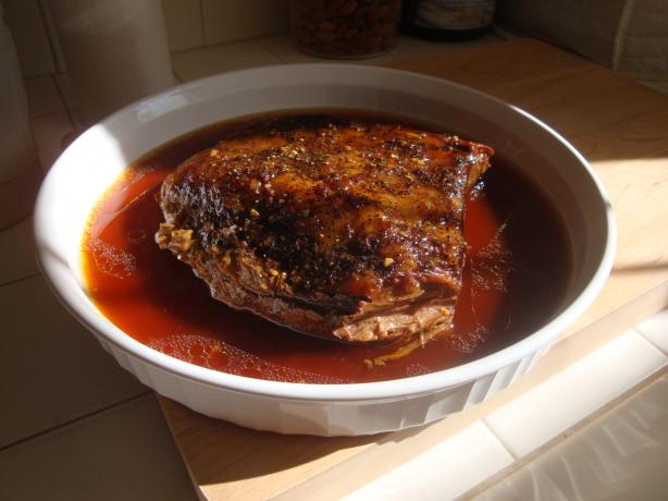 Kelly's Crock Pot "smoked" Beef Roast or Brisket. Photo by msmia